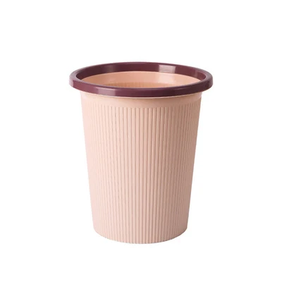 

Eco Friendly Hotel Bathroom Trash Indoor Round Shaped Plastic Trash Bin