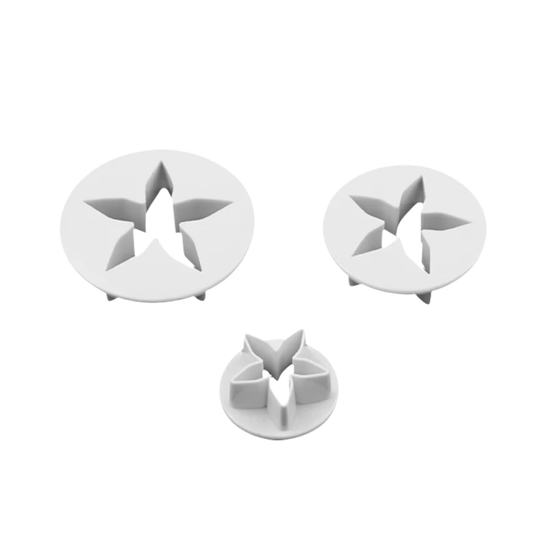 

458 2023 Hot Selling Oem star Shape Plastic Cookie Cutter 3 pcs set