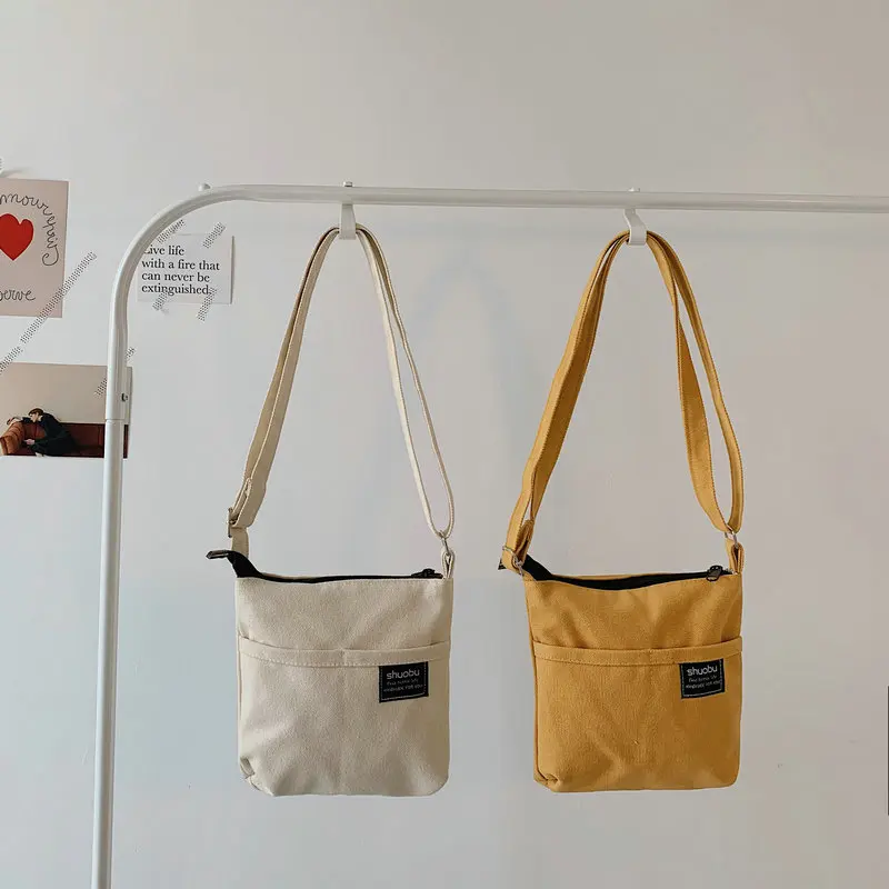 

Wholesale Crossbody Handbag Canvas Bag Summer Simple Japan Style Small Square Bag