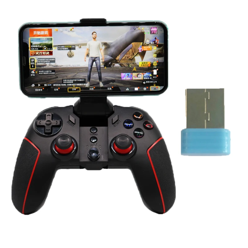 

HOT 3-in-1 Wireless Gamepad Joystick for iOS & Android mobile phones For PC PS3 Game Controller, Black