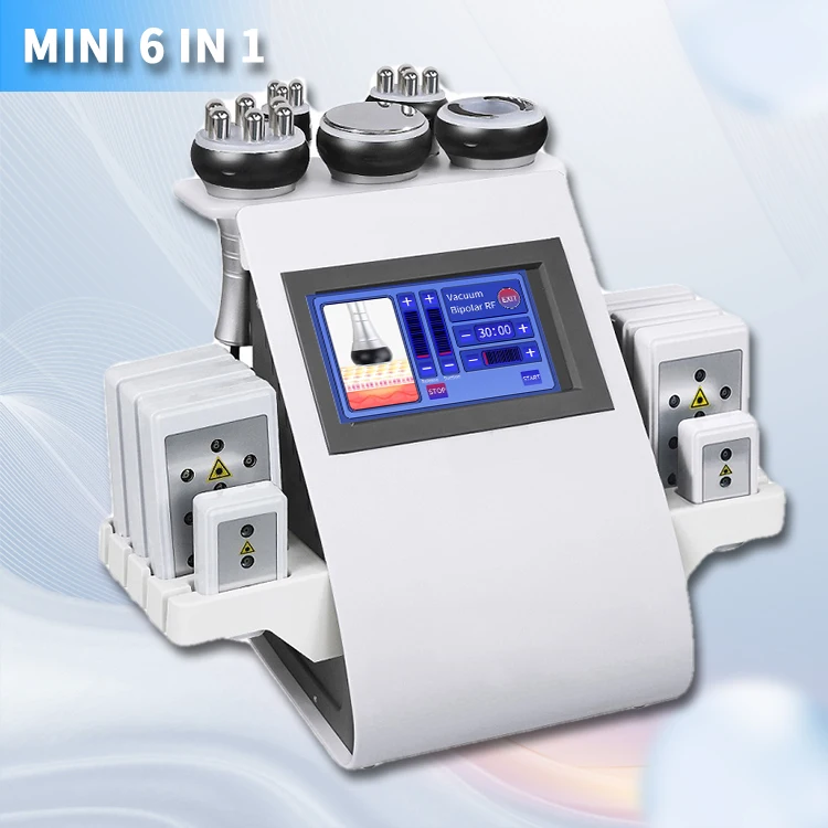 

Professional MIni 6 In 1 Cavitation Rf Slimming Machine Skin Tightening Fat Burner Radio Frequency Rf 40k Cavitation Machine