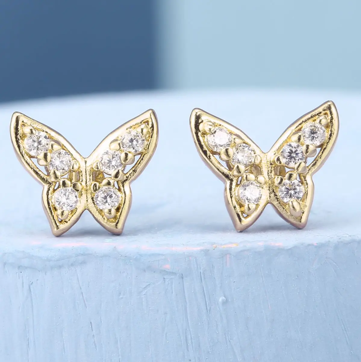 

Butterfly shape rose gold plated earrings for women 2020
