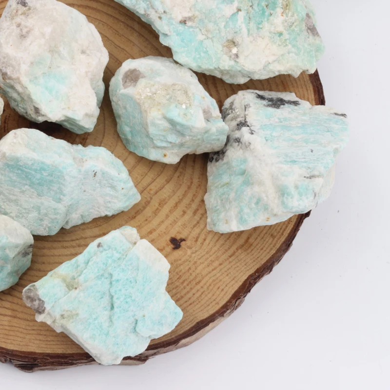 

wholesale natural raw crystal stone amazonite crystal stone for natural crafts