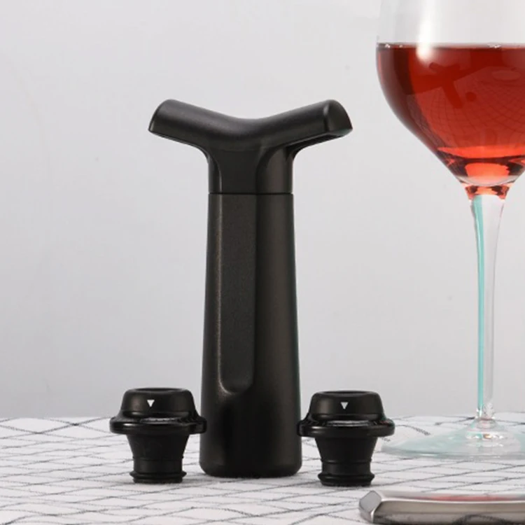 

Smart 2 in 1 wine vacuum vin pump preserver saver with 2 stoppers as wine accessories