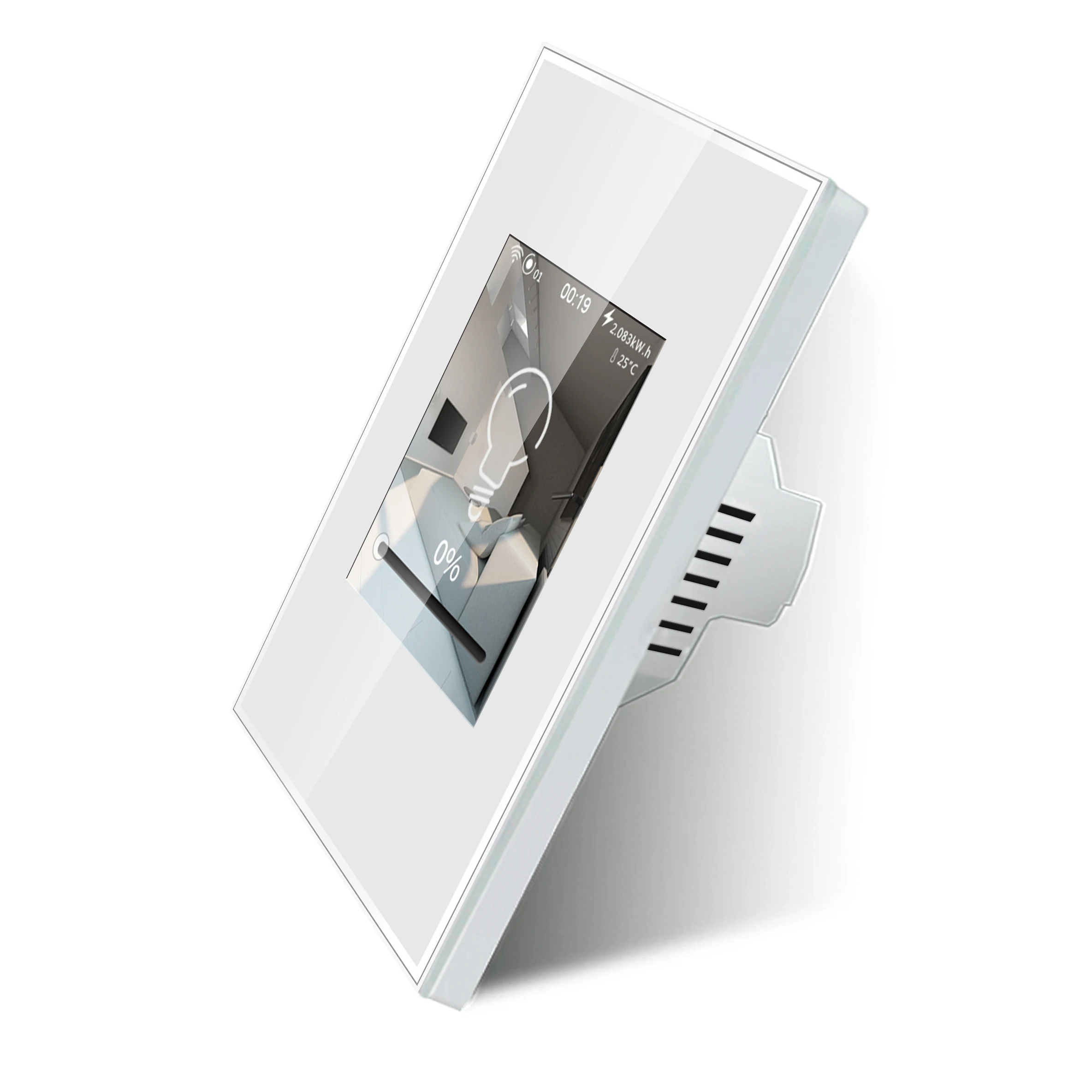 Futuristic design Lanbon L8 1 gang 2 way 3 way wifi led dimmer with power monitoring smart light switch US Italy domotica