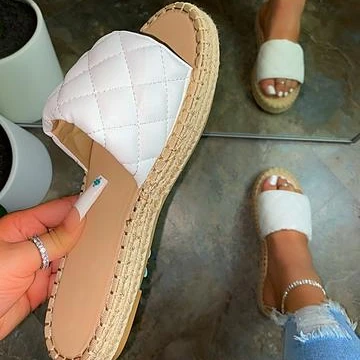 

2021 new fashion INS style ladies summer plaid leather slippers winter women slide, Pink,black,red,white