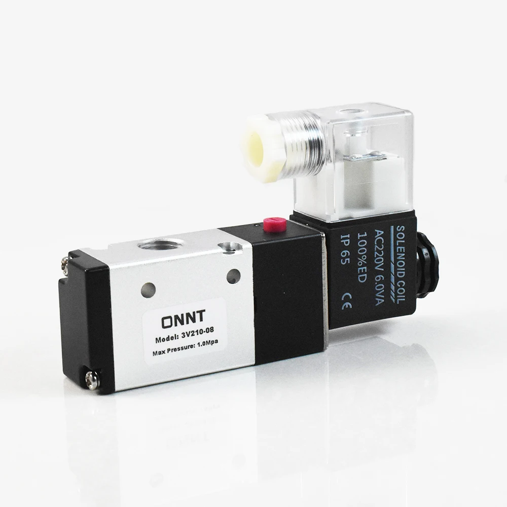 3/2 Way Airtac 3V210-08  G1/4 Air Operated Single Coil Electrical Control Pneumatic Solenoid Valve AC220V DC24V AC110V DC12V