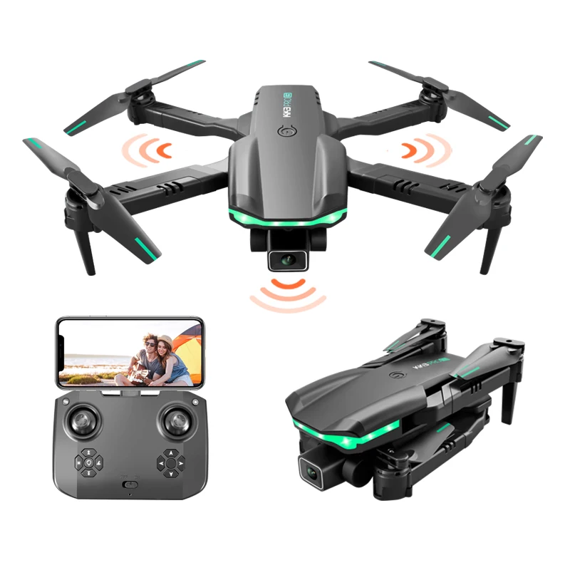 

2022 dropshipping KK3 Drone 4K Professional Dual Camera Wifi FPV Three Sides Obstacle Avoidance Unmanned Quadcopter drones, Black