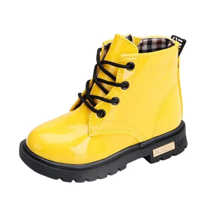 

New Children Shoes Boots for Children Size Boots for Girl PU Leather Waterproof Winter Kids Snow Shoes Girls Boots, Picture