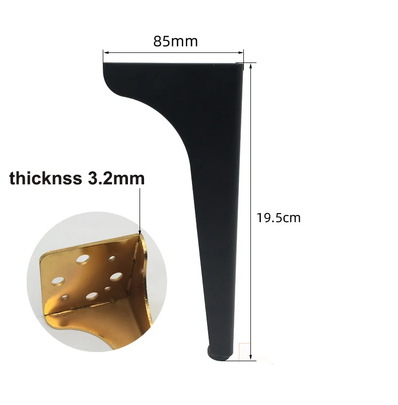 8 inches Kitchen cabinet brush brass feet sofa replacement legs manufacturer SL-175