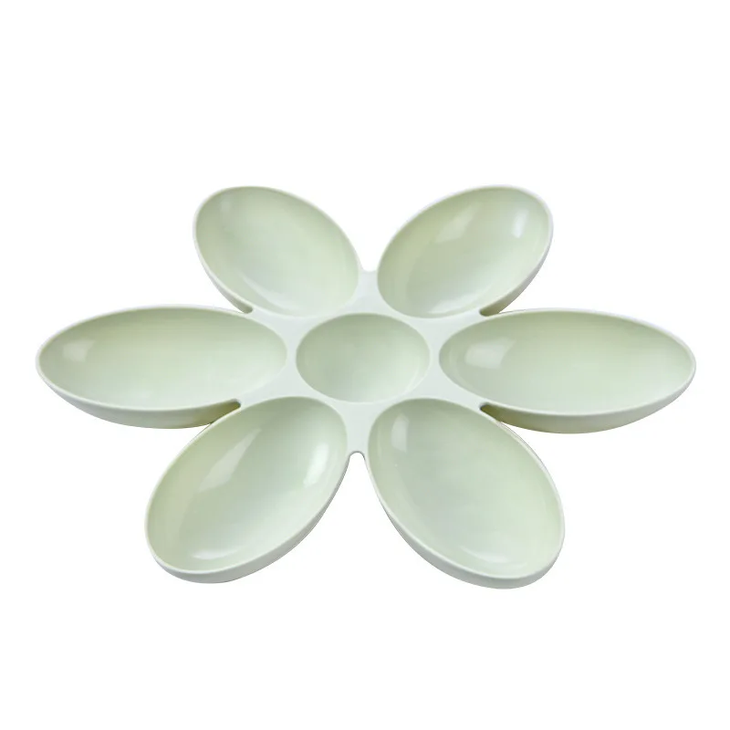 

New Design 6 In 1 Flower-Shaped Pet Bowls Dog Puppy Cat Water Feeding Bowl Healthy Diet Dish, As picture