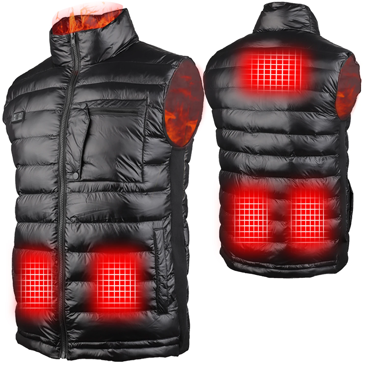 

Unisex Thermal Down Waistcoat Rechargeable Battery Heated Vest For Hiking