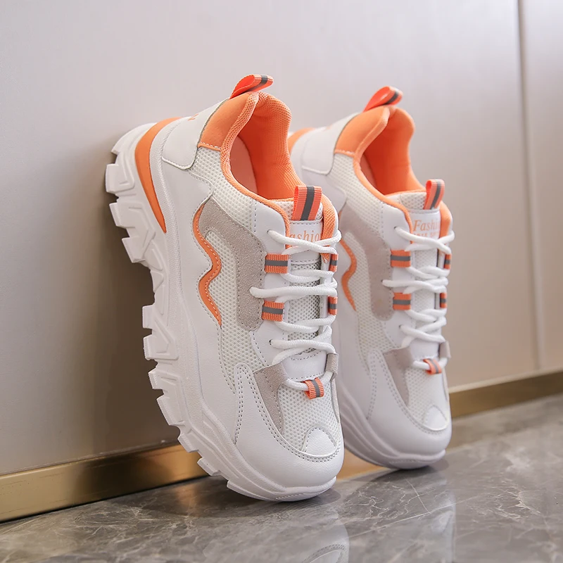 

610 High quality original custom chunky women's fashion white sneakers shoes