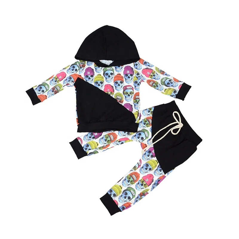 

Valentine's Day New boutique kids outfit print boys and girls winter print 2-piece set Hoods, Picture shows