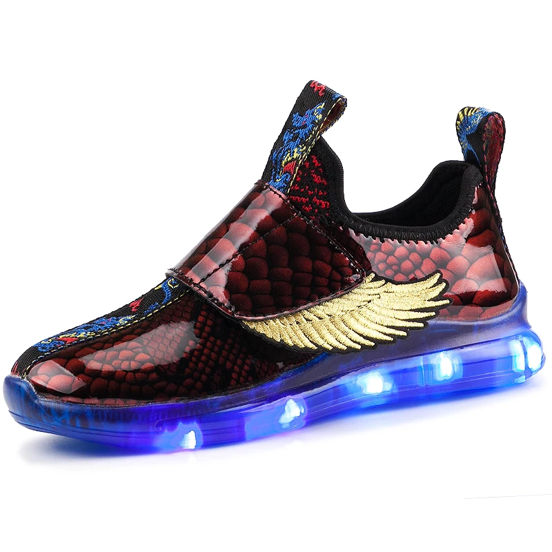 

YT Colorful luminous shoes children wings kids light up shoes fashion sneakers, Picture