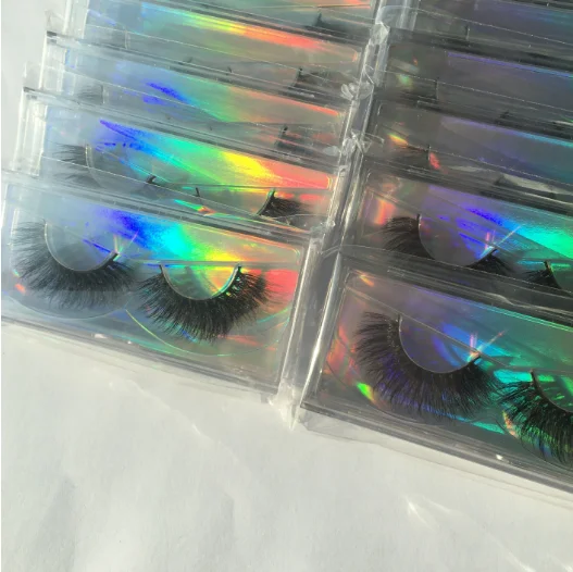 

Factory direct sells 100% real fur soft hair 3d false eyelashes,customized packaging box mink eyelash, Black color