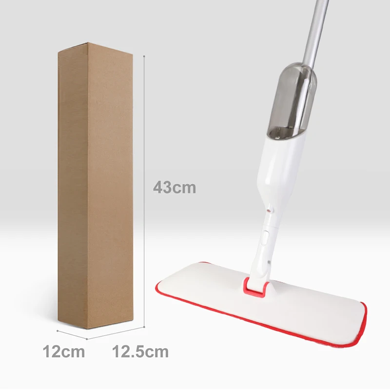 

BOOMJOY New Product Magic Microfiber Smart Cleaning Water Spray Mop, Red+white