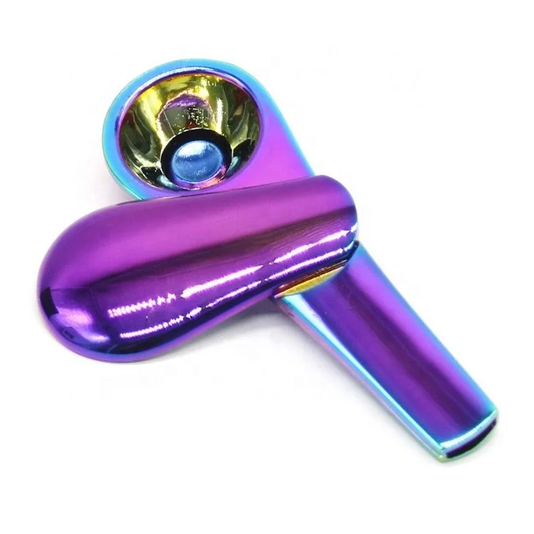 

JH Colorful Scoop-shaped With Cover Zinc Alloy Smoking Pipe Gift Box Creative Detachable Spoon Shape Metal Pipe, Picture