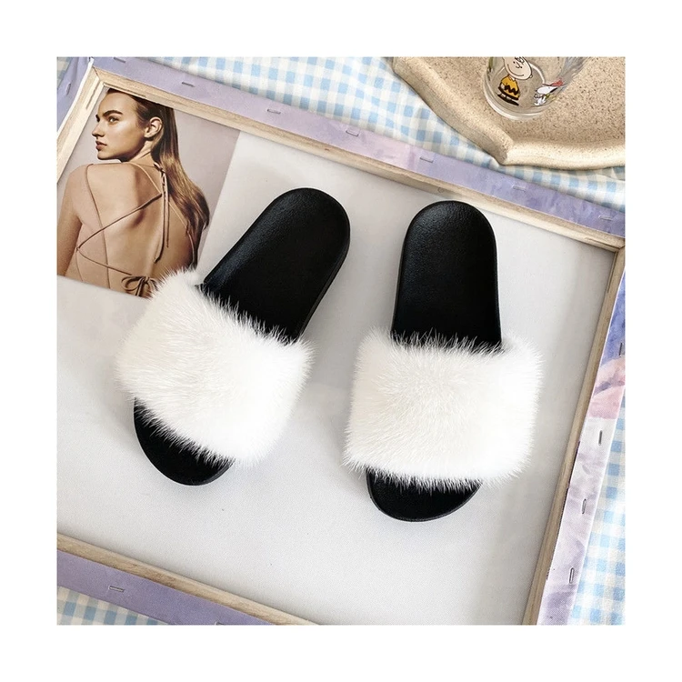 

Chinese Supplier Custom Printed Soft And Comfortable Breathable Mink Slippers