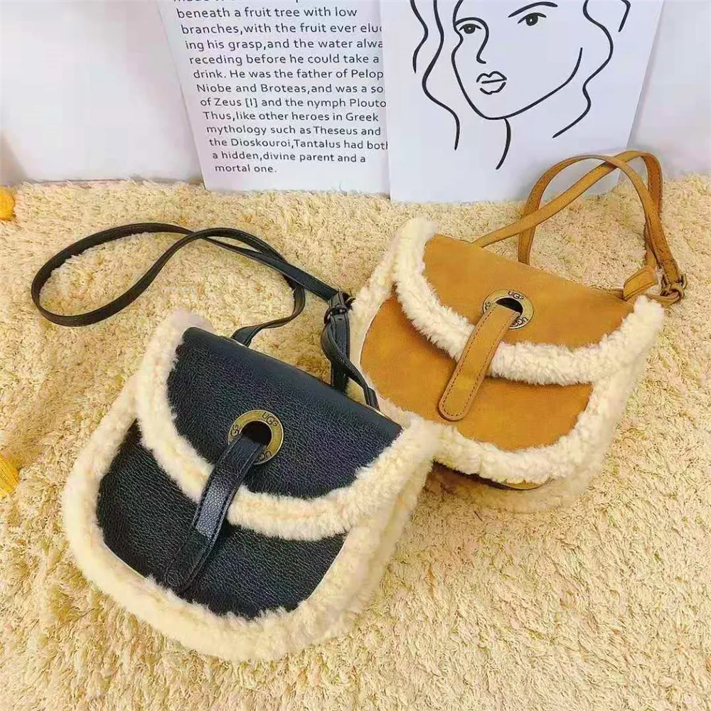 

2021 fashion trend new design bags Imitation lambs wool women fashion hand bags ladies