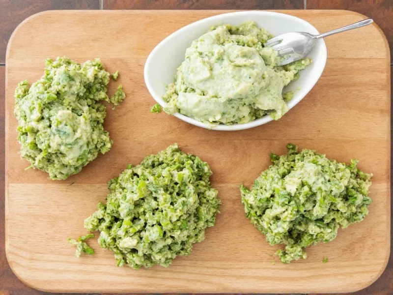 Three variations of homemade herb butter on wooden board