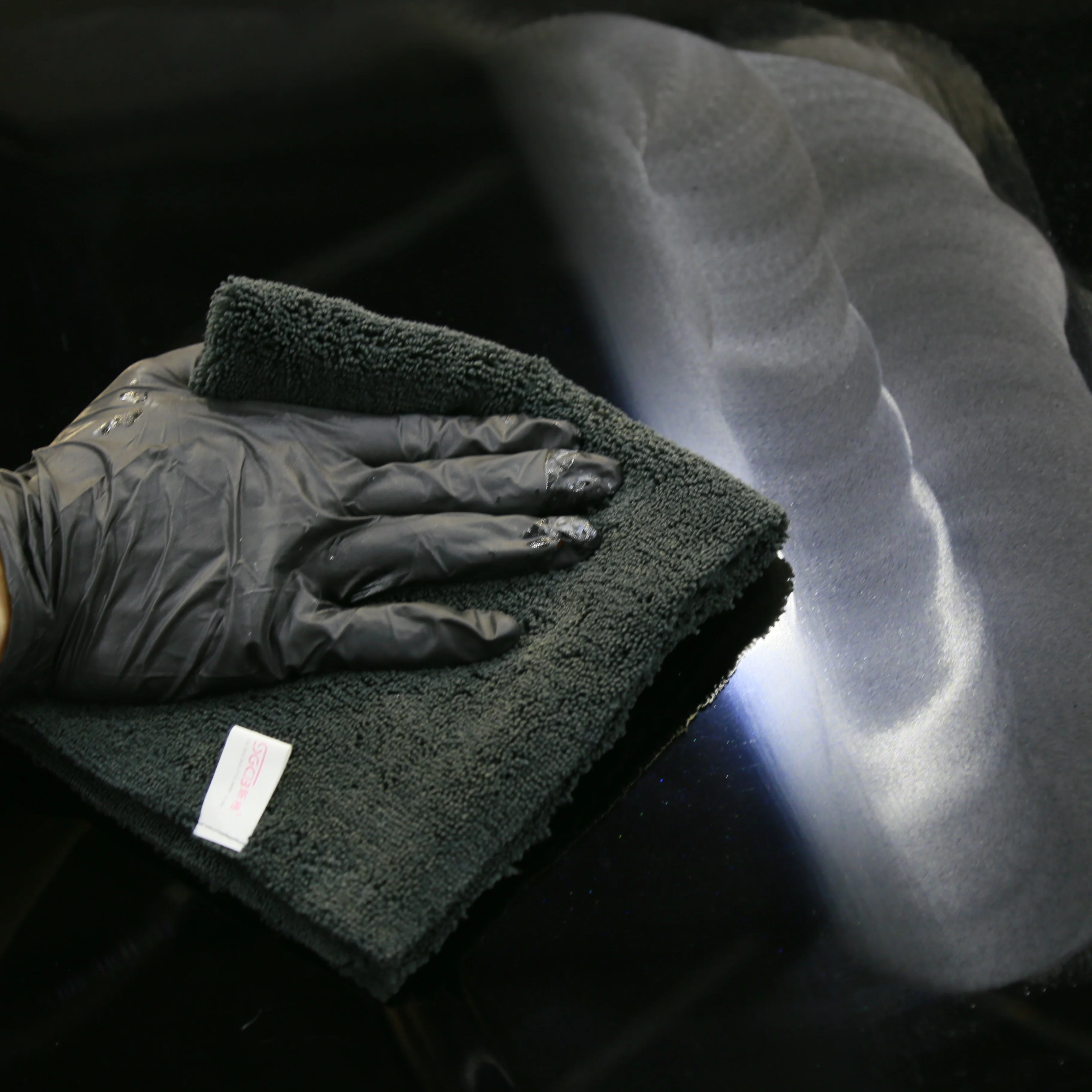 Car Microfiber Polish Towel 16x16inch 380gsm Long/ Short Plush Dual