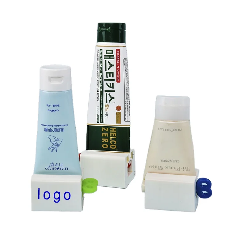 

Logo Can Be Printed Rolling Tube Toothpaste Squeezer Toothpaste Seat Holder Stand Rotate Toothpaste Dispenser
