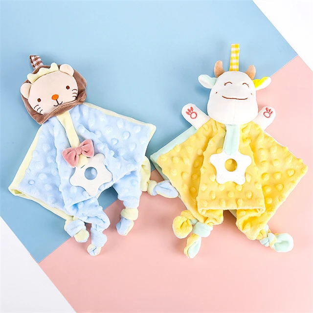 

M341 Infant Baby Plush Toy Animal Com fort Towel Snuggle Blanket Soft Plush Stuffed Animal Toy Baby Security Blanket