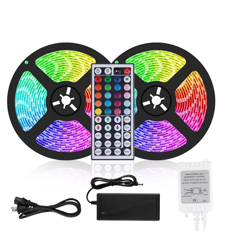 Amazon/Ebay Hot Sale  10M/Box RGB LED Strip Lights 5050 300LEDs Flexible IP65 LED Strip complete set