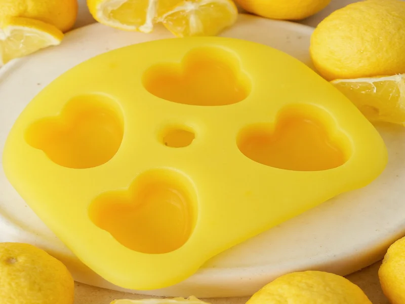Honey lemon cough drops in silicone molds