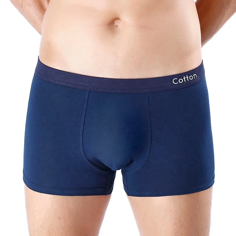 

boxer mens underwear men cotton underpants male pure men panties shorts underwear boxer shorts cotton solid cuecas, As picture