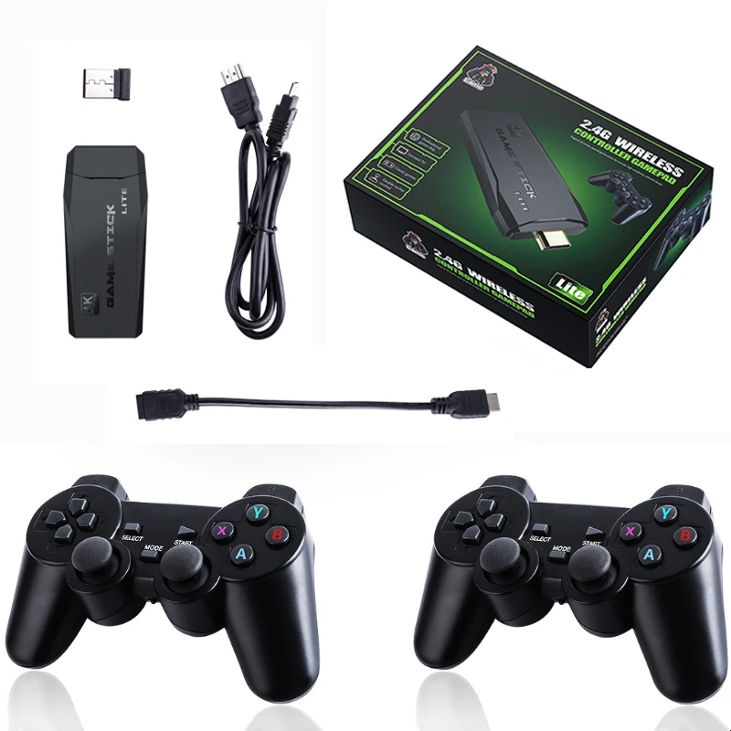 

Newest M8 Mini Game Consoles2.4G wireless Gamepad 4K Game Console player For PS1 Built in 10,000 Games