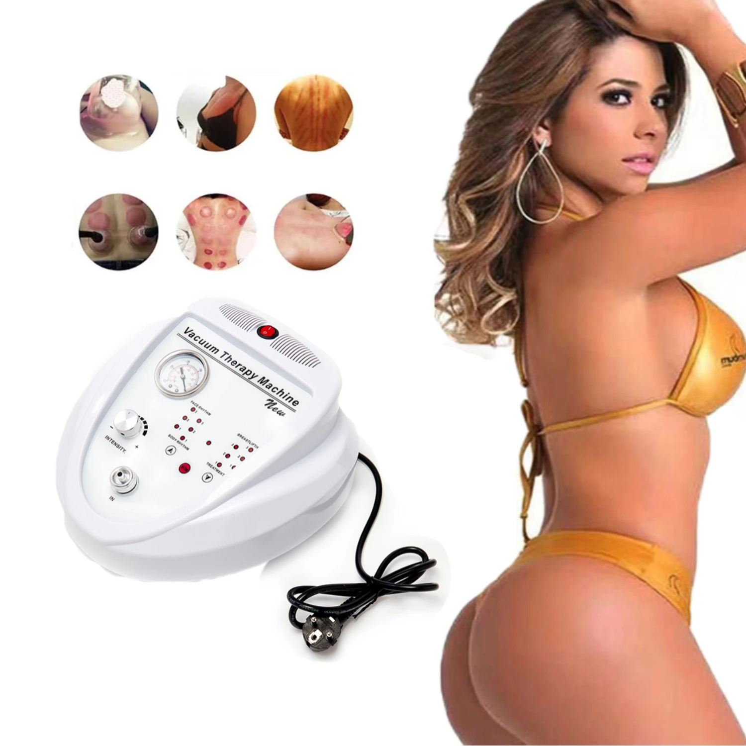 

2021 New Technology 12 models cellulite massage body slimming beauty salon use vacuum breast enlargement machine buttock, Blue cups