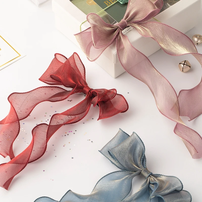 

hot sale Woven Edged Organza Ribbon For Gift Wrap