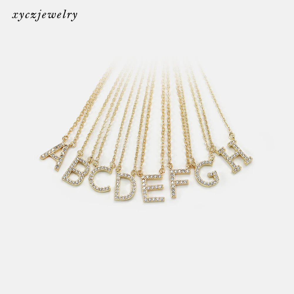 

26 letters birthday gift initial letter charm pendant chain necklace jewelry wholesale