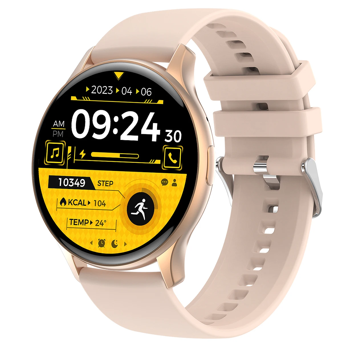

Valdus Large Screen Heart Monitorting Multiple Menu Mode 1.43 Inch Amoled IP 68 Life Waterproof NFC Access Card Smart Watch HK89