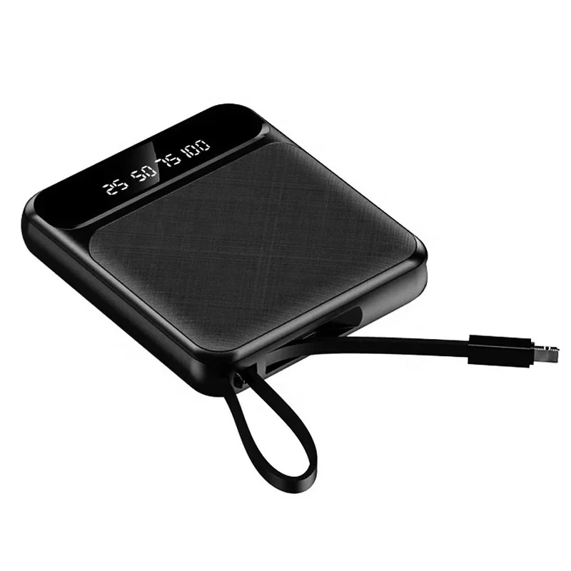 
new design of mobile phone fast charging mobile power line integrated portable POWERBANK 