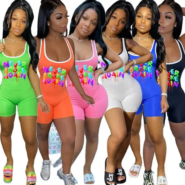

women one piece set never broke again jumpsuits summer 2021 new arrivals shorts sets rompers bodysuits clothing