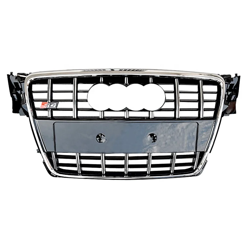 Auto Front Bumper Grille For Audi A4 B8 Chrome Silver Black Grill For