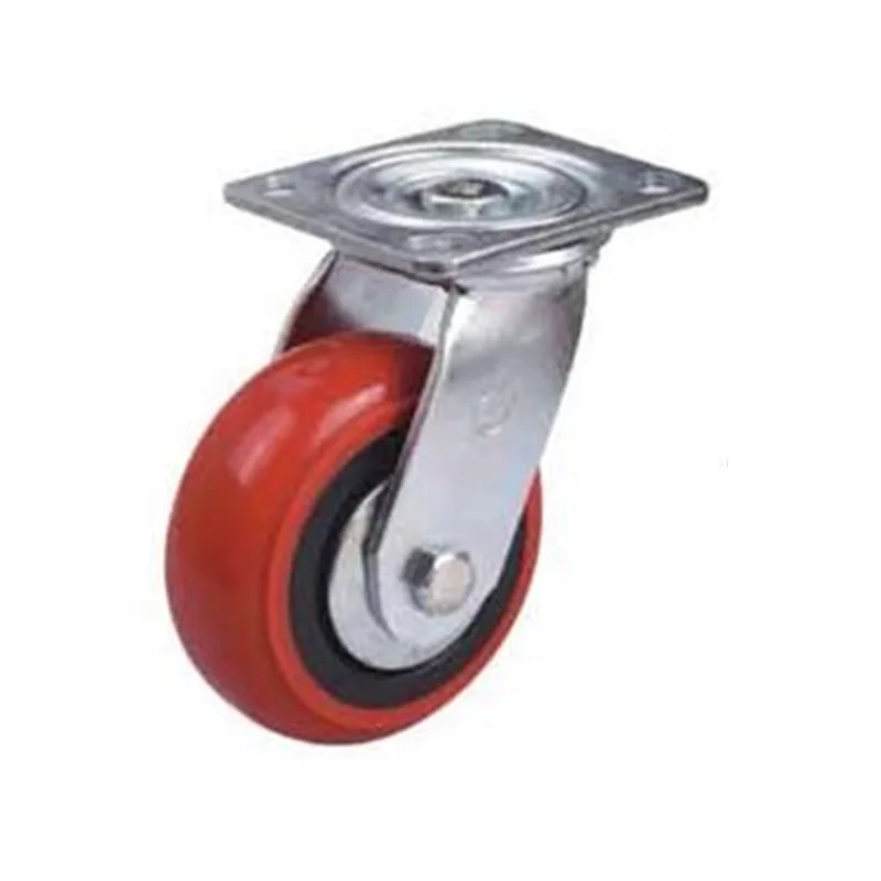 

USA and Korea hot sell caster wheels 1000 lb 5 Inch heavy duty red caster with 113*98mm plate