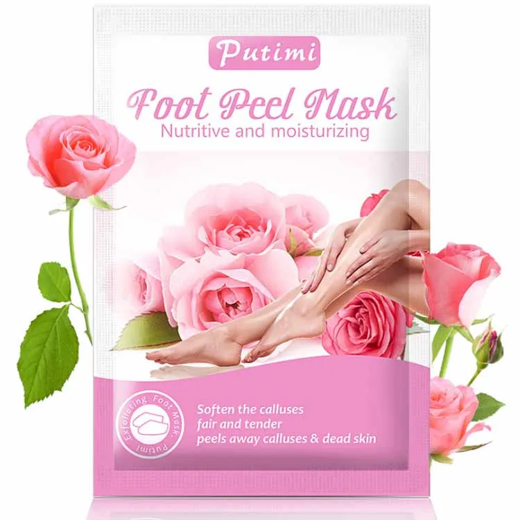 

Hot product putimi Aloe vera foot peel mask natural foot care mask with 100% essential oils and care foot mask