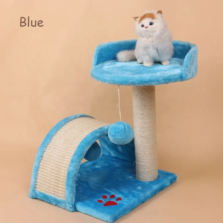

Cute small living room cat tree house with ball