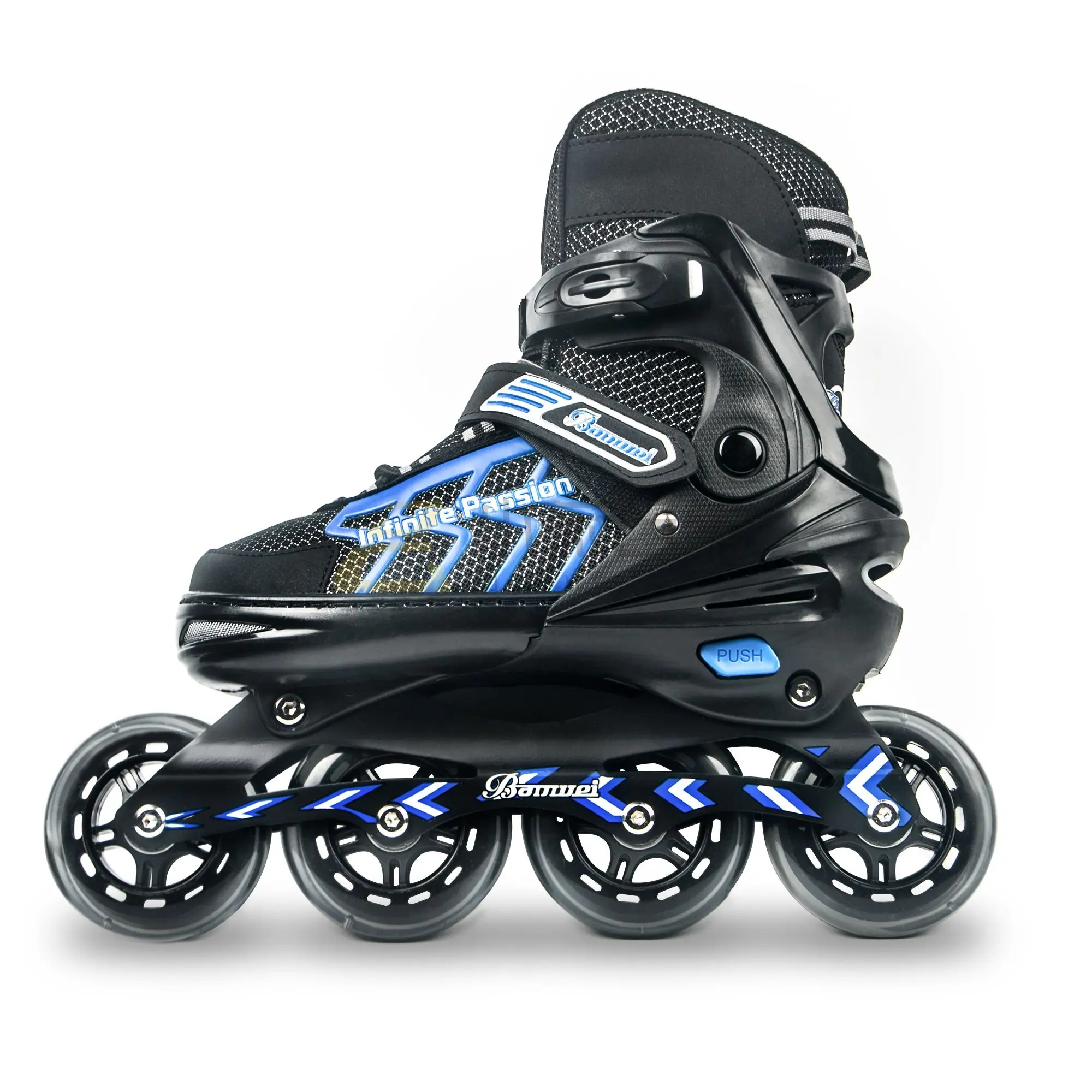 

XW Us In Stock Customize Design 4 Wheels Inline Roller Skates Flash Roller Skate For Adults And Teen, Red blue black