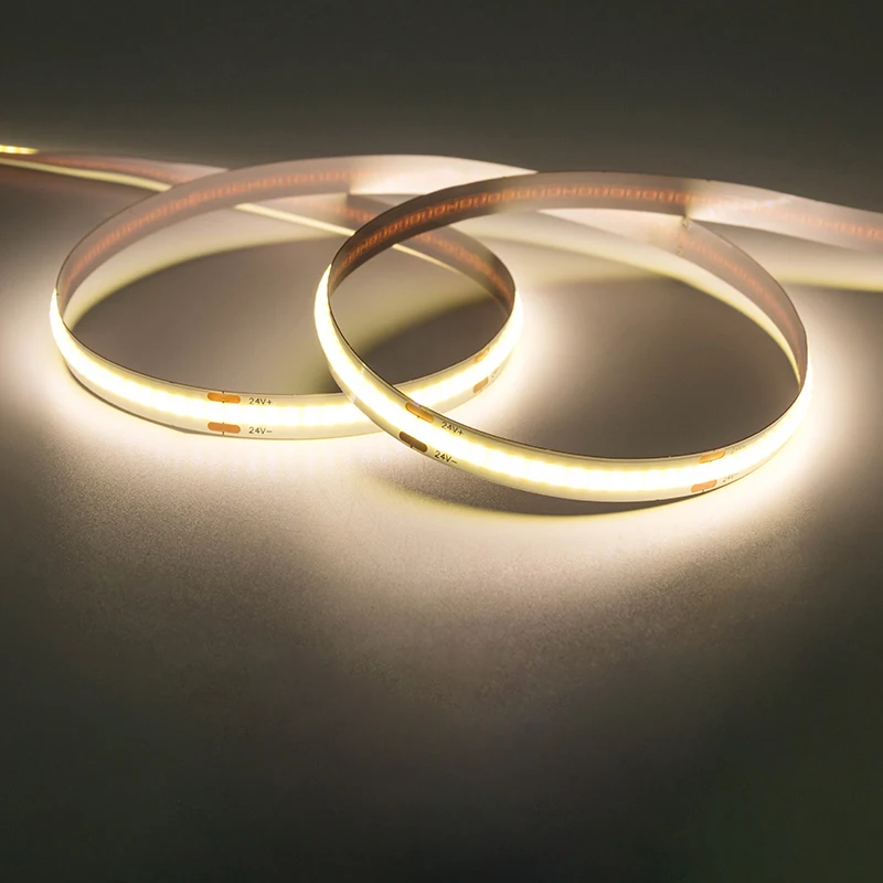 
Surmountor IP65 Waterproof Dotless Flexible COB Led Strip 320led CRI90 Wall Ceiling Decoration 