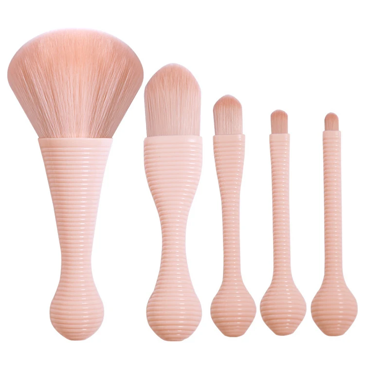 

5 pcs double sided makeup brush blush makeup brush for travel, Pink