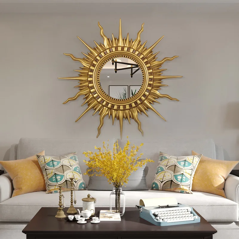 

Modern European Style Mirror Wall Hanging Fashion Living Room Decorative Mirror Creative Background Wall Mirror