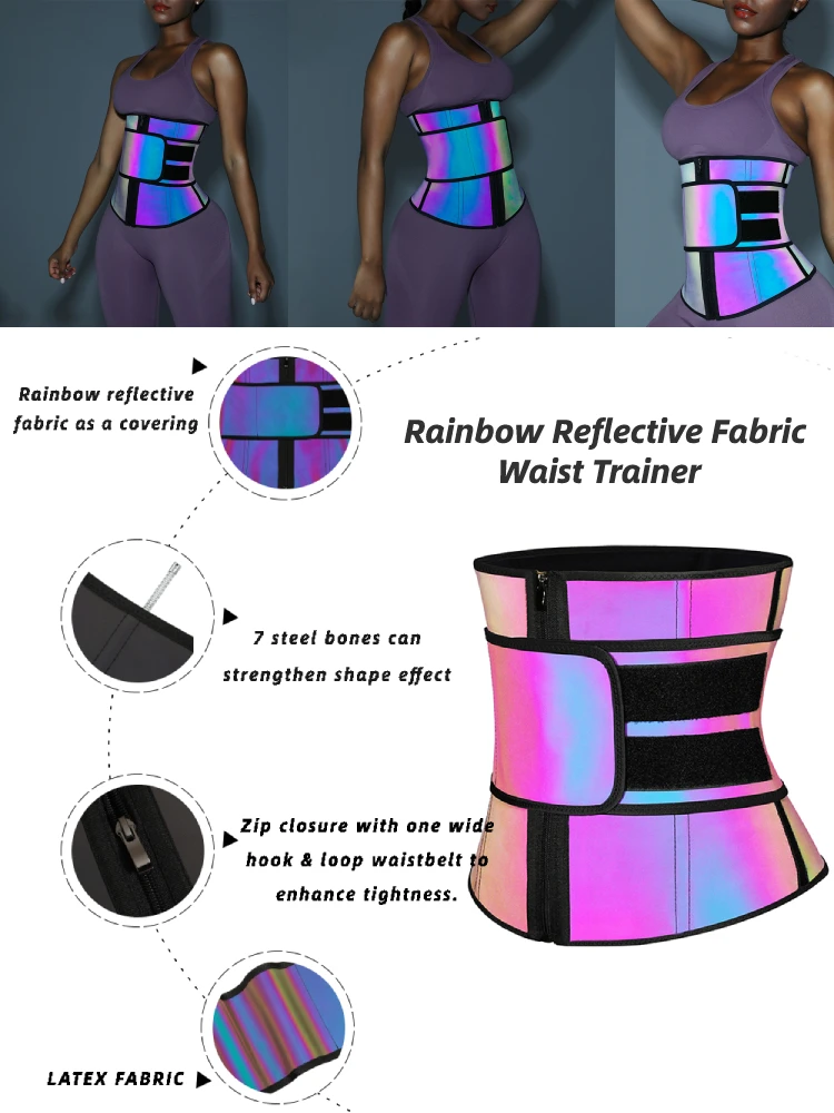 
Tummy Control Hot Selling Custom Logo Slimming Waist Trainer Corset Black Private Label Latex Waist Trainer 