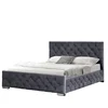 1253G Modern UK Design Home Furniture Fabric storage Bed with buttons