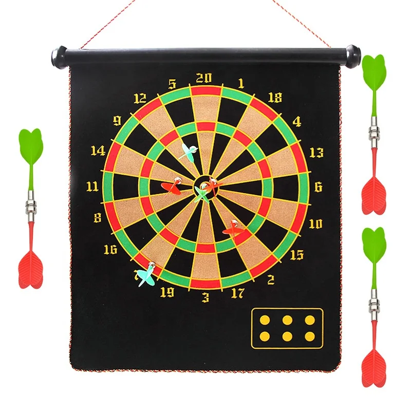 

Hot Selling Double-sided Magnetic Dart Board Magnet Target Toy Parent-child Game Safety Dartboard Hanging Wall Dart Board 2 Sets