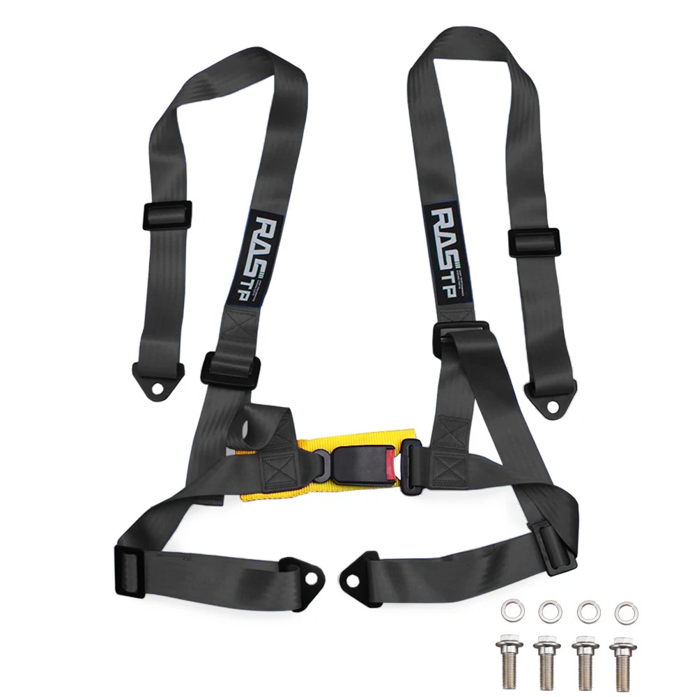 

FREE SHIPPED FROM USA 2inch 4 Point Nylon Strap Seat Belts Harness Safety Shoulder Straps